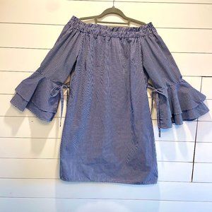 Style Envy Off the Shoulder Gingham Dress